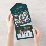 Derde triviale feestdag voor kerstcollage all in one uitnodiging<br><div class="desc">Een elegant script "joyful" wordt omringd door sparkly sterren op deze unieke vakantiefoto kaart. Pas het aan met uw collage van 6 foto's en een grote foto. Er is ook ruimte op deze kerstdrievoudig kaart voor een langer bericht dat als update kan werken of leeg verlaten. Ideaal voor het sturen...</div>
