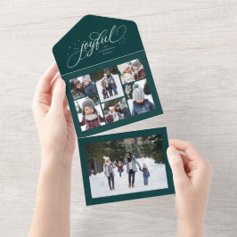 Derde triviale feestdag voor kerstcollage all in one uitnodiging