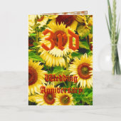 Derde trouwdag - Zonnebloem Kaart (Voorkant)