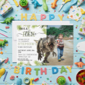 Derde Tyrannosaurus Jurassic foto verjaardag Kaart