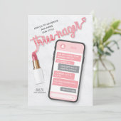 Derde uitnodiging voor de verjaardag van Threenage (Staand voorkant)