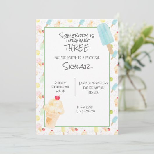 Derde uitnodiging voor eicel-cream (Staand voorkant)