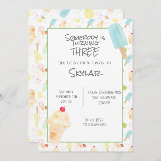 Derde uitnodiging voor eicel-cream (Voorkant / Achterkant)