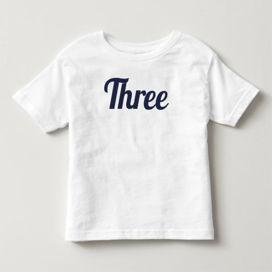 Derde verjaardag Drie T-shirt (Voorkant)