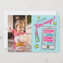 Derde verjaardag Foto van Threenager 3 Kaart