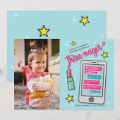 Derde verjaardag Foto van Threenager 3 Kaart (Voorkant / Achterkant)