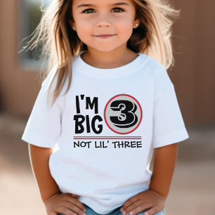Derde verjaardag... ik ben groot... 3 niet... drie kinder shirts