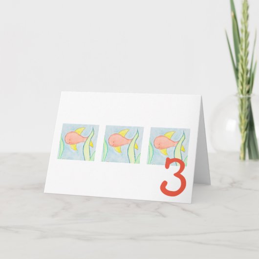 Derde Verjaardag Kaart (Voorkant)