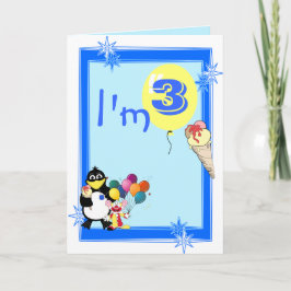 Derde verjaardag kaart