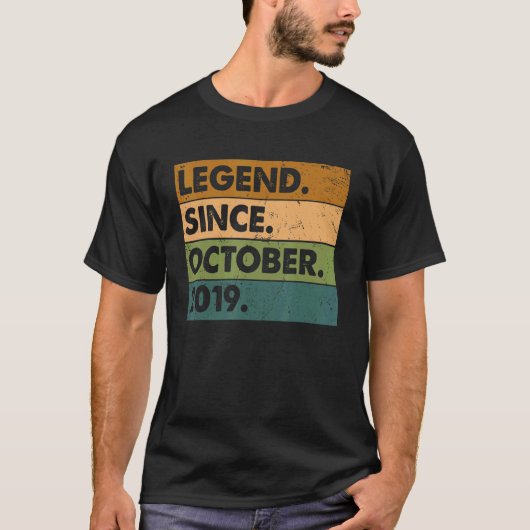 Derde verjaardag Legende sinds oktober 2019 3 jaar T-shirt (Voorkant)