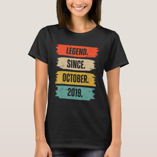 Derde verjaardag Legende sinds oktober 2019 3 jaar T-shirt (Voorkant)