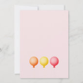 Derde verjaardag met kat, taart en kaarsen in kaart (Achterkant)