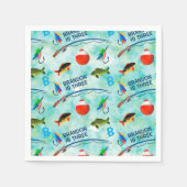 Derde verjaardag O-vis-ally vissen themafeest Servet (Voorkant)