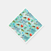 Derde verjaardag O-vis-ally vissen themafeest Servet (Hoek)