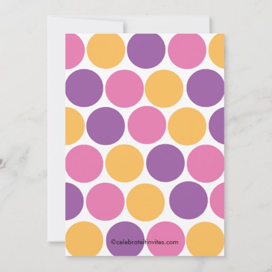 Derde verjaardag Uitnodiging voor kleine apen (Achterkant)