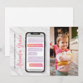 Derde verjaardag van 3-jarig meisje van 3-jarige l kaart (Voorkant / Achterkant)