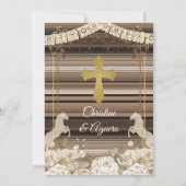 Derde verjaardag van bruin en gouden Mexicaans mei Kaart (Achterkant)