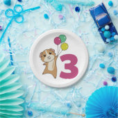 Derde verjaardag van Cavia's Borden Papieren Bordje (Feest)