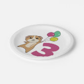 Derde verjaardag van Cavia's Borden Papieren Bordje (Gekanteld)
