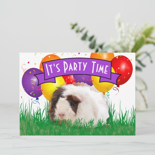 Derde verjaardag van de Cavia van de derde verjaar Kaart (Staand voorkant)