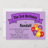 Derde verjaardag van de Cavia van de derde verjaar Kaart (Achterkant)