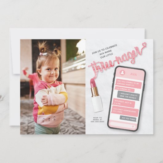 Derde verjaardag van de Derde verjaardag van Three Kaart (Voorkant)