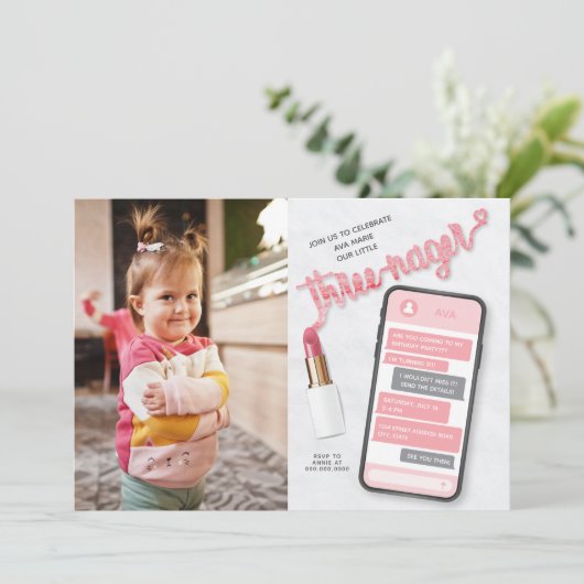 Derde verjaardag van de Derde verjaardag van Three Kaart (Staand voorkant)