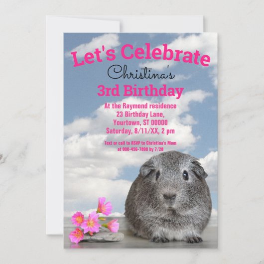 Derde verjaardag van de geboorte van kinderen kaart (Voorkant)