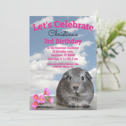 Derde verjaardag van de geboorte van kinderen kaart (Staand voorkant)