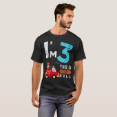 Derde verjaardag van de Kinder laader Drie jaar ge T-shirt (Voorkant volledig)
