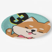 Derde verjaardag van de Schute Shiba Inu Puppy Aik Papieren Bordje (Gekanteld)