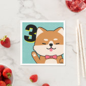 Derde verjaardag van de Schute Shiba Inu Puppy Aik Servet (Insitu)