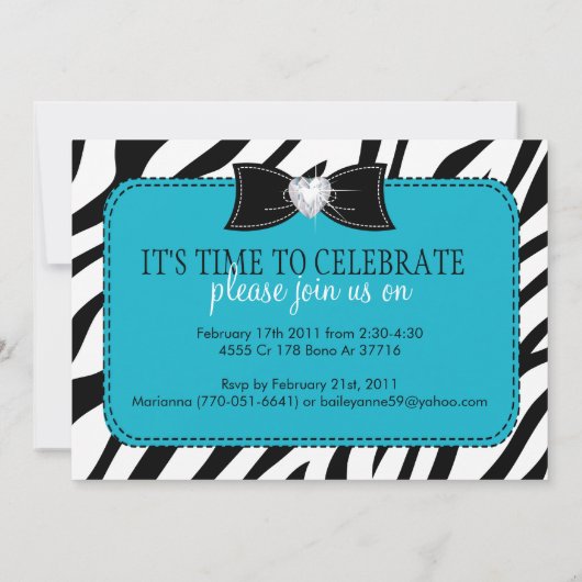 Derde verjaardag van de uitnodiging van de derde Z (Achterkant)