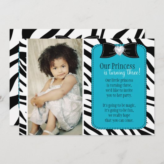 Derde verjaardag van de uitnodiging van de derde Z (Voorkant / Achterkant)