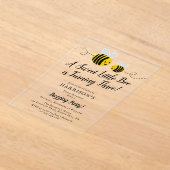 Derde verjaardag van de zoete kleine honingbijen acryl uitnodigingen (Laagn)