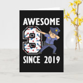 Derde verjaardag van gift politieman Jongen gebore Kaart (Gele Bloem)