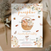 Derde verjaardag van Rustisch Oranje White Pumpkin Kaart