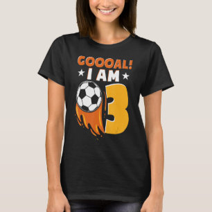 Derde verjaardag Voetbal Derde verjaardag Derde ve T-shirt