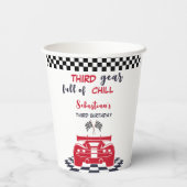 Derde versnelling vol met chill derde kinderverjaa papieren bekers (Achterkant)