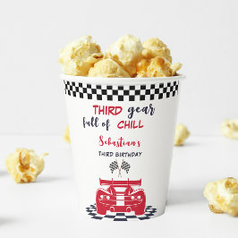 Derde versnelling vol met chill derde kinderverjaa papieren bekers