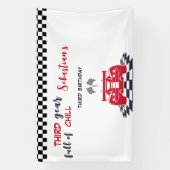 Derde versnelling vol met chill derde kinderverjaa spandoek (Verticaal)