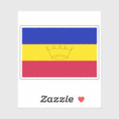 Derde vlag van Andorra (einde 19e eeuw-1930) Sticker (Vel)