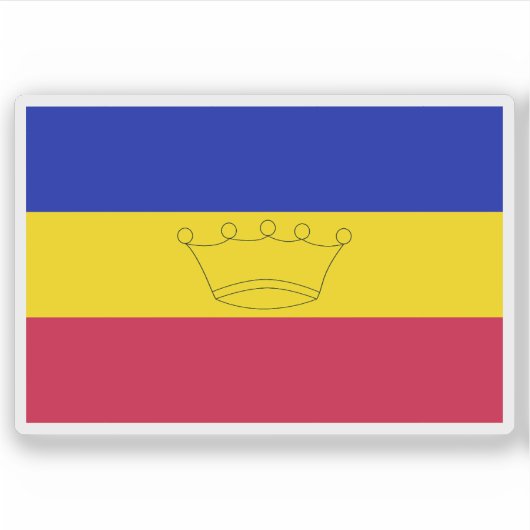Derde vlag van Andorra (einde 19e eeuw-1930) Sticker (Voorkant)