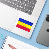 Derde vlag van Andorra (einde 19e eeuw-1930) Sticker (Laptop met iPhone)