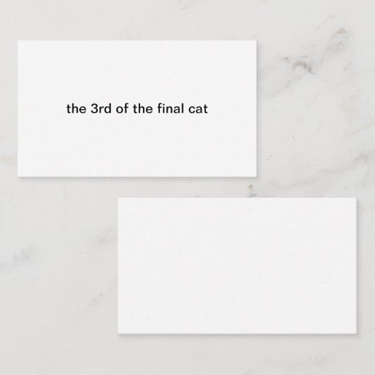 Derde voor Forth Visitekaartje (Voorkant / Achterkant)