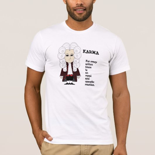 Derde wet van Karma en Newton (T-shirt met lichte  T-shirt (Voorkant)