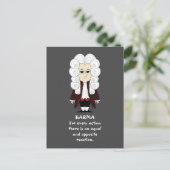 Derde wet van Karma & Newton (donkere achtergrond) Briefkaart (Staand voorkant)