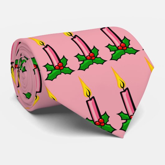 Derde zondag van Advent Wreath Gaudete Stropdas (Opgerold)