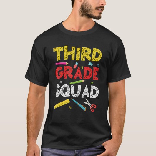 Derdegraads Squad 3e Graad Afstuderen T-shirt (Voorkant)