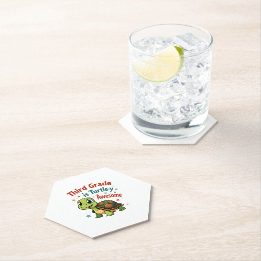 Derdegraads Turtle-y Geweldige 3e Graad Terug naar Kartonnen Onderzetters (Insitu)